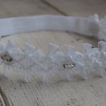 Opaska niemowlęca - Diadem w bieli - 