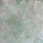 Obraz w stylu boho 60x80 cm Peaceful Meadow - abstrakcja w odcieniach pastelowej zieleni - detal