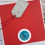 Kartka na walentynki z misiami pod parasolką, nietypowy napis - Tył kartki i tył etykietki