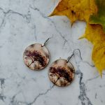 Jesienne Kolczyki - Kwiat hortensji - 4