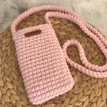 Mała torebka na ramię,etui na telefon,jasnoróżowa - 