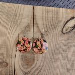 Kolczyki z grafiką pokryte żywicą - Jesienny Szept - 2