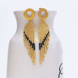 Ręcznie szyte kolczyki Silent Moon