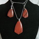 Mszysty kwarc różowy, delikatny zestaw biżuterii w srebrze - 