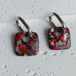 "Carnaval" no.3 - kolczyki z gliny polimerowej. - błysk i elegancja