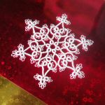 Baśniowa śnieżynka frywolitka czółenkowa  - gwiazdki, śnieżynki, ozdoby świąteczne, Frywolitki, dekoracje świąteczne, tatting