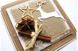 pachnąca eko Kartka świąteczna z reniferem