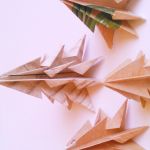 Zestaw choinek z papieru drewniany las eko 2 - 