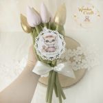 Tulipany dla nauczyciela róż i złoto GOTOWE - 