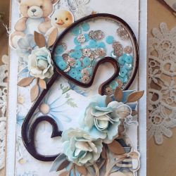 Kartka z agrafką dla chłopczyka