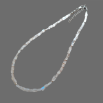 Naszyjnik z kamienia księżycowego premium  - Subtelny naszyjnik z kamieni księżycowych premium