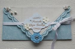 Pamiątka Chrztu św. - 'błękit i perełki'