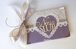 Album ślubny krem - fiolet 10x15 cm 120217
