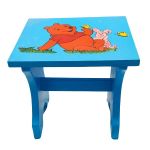 Krzesełko Dla Dzieci Drewniane Ręcznie Malowane – Kolorowy Stołek - 