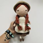 Ania z Zielonego Wzgórza lalka szydełkowa  - Ania lalka ręcznie robiona