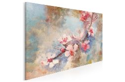 Obraz na płótnie - KWIAT WIŚNIA DELIKATNY - 120x80 cm (50801)