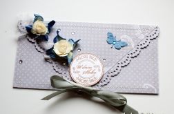 Kopertówka z okazji ślubu-'eleganckie szarości''