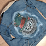 Ręcznie malowana kurtka jeansowa na zamówienie - 