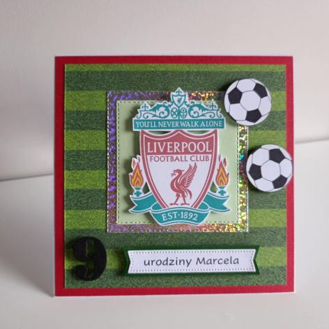 Kartka urodzinowa personalizowana piłkarska Liverpool