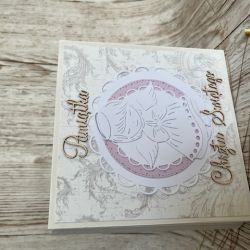 Kartka scrapbooking Aniołek Chrzciny, Chrzest