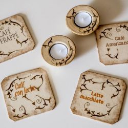 Kawa  przy świecach