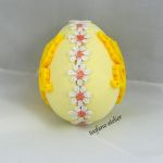 Jajko w tkaninie żółte - teofano atelier, wielkanoc