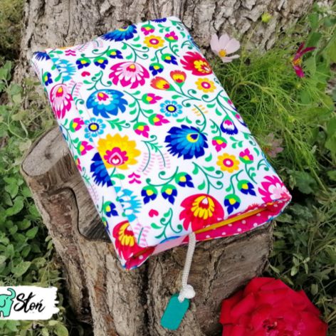 Otulacz / etui na książkę ~ folk white