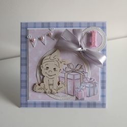 Kartka na urodziny roczek dziewczynka
