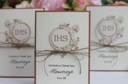 rustykalne zaproszenia komunijne stylowe a