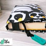 Otulacz / etui na książkę ~ pandy żółte - 