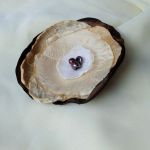 Broszka kwiat czekoladowokremowy - broszka tekstylna brązowo- beżowa
