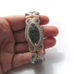 bransoletka morelowo szara - 