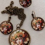 Dziewczyna w kwiatach - komplet biżuterii - Dziewczyna w kwiatach - komplet biżuterii