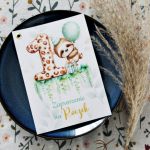 Zaproszenie na Roczek - Urodziny Dziecka 2 - ZaprZaproszenia na roczek dziecka, zaproszenia na drugie urodziny, trzecie urodziny, czwarte urodziny, piąte urodziny, leniwce kolekcja safari mikohandmadeoszenia na roczek dziecka, zaproszenia na drugie urodziny, trzecie urodziny, czwarte urodziny, piąte