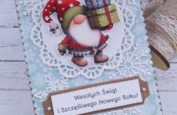 Kartka świąteczna z gnomem 2 Kartka świąteczna z gnomem 2