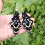 Kolczyki Czerń & Złoto  - 