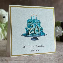 Kartka urodzinowa z kopertą prezentową BH31a