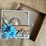 213,Kartka w pudełku na ślub w stylu rustykalnym z torebką - 213,Kartka w pudełku na ślub w stylu rustykalnym z torebką