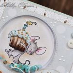 Urodzinowa z myszką - miętowa - Urodzinowa z myszką - detal I