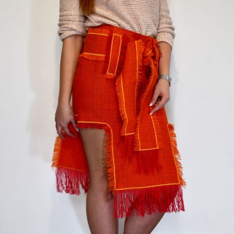spódnica indiańska pomarańczowa