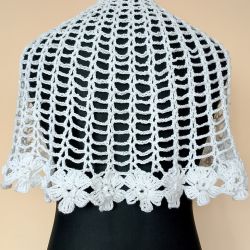 Biała pelerynka komunijna, z jedwabiem i kaszmirem