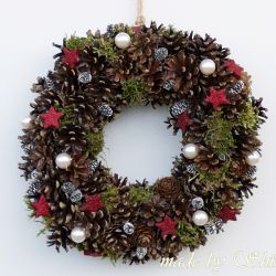 Wianek 26cm- śnieżne kule