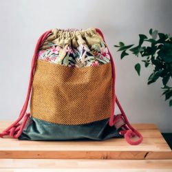 Kolorowy plecak damski patchwork