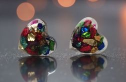 Kolorowe serduszka z żywicy