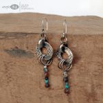 Srebro z kolorami ziemi - srebrne koła