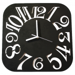 NOWOCZESNY zegar CZYTELNY ścianę KWADRAT duży - kwadratowy zegar
