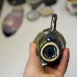 Ręcznie robiony baśniowy kubek, leśna filiżanka z liściami w stylu fairy - spód