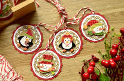 Karnety do pakowania prezentów Bałwanki