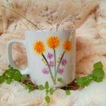 Kubek mini lwa łąkowego ręcznie malowany kubek 270 ml. - ręcznie malowany