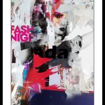 Fashion Night I - grafika cyfrowa,2017 - Forma obramowania z białym passe-partout i czarną ramką